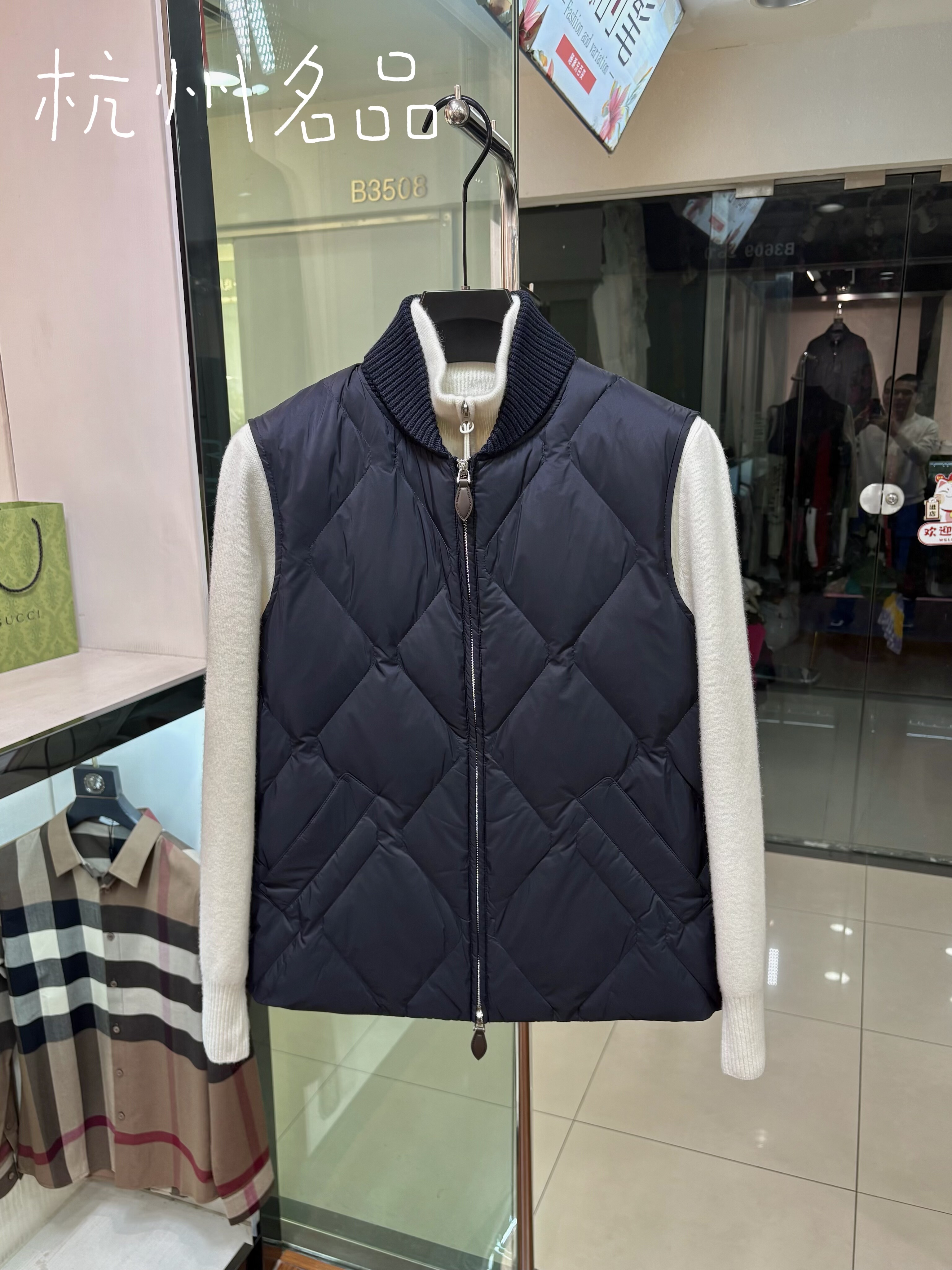 儒雅极简男士休闲羽绒马甲