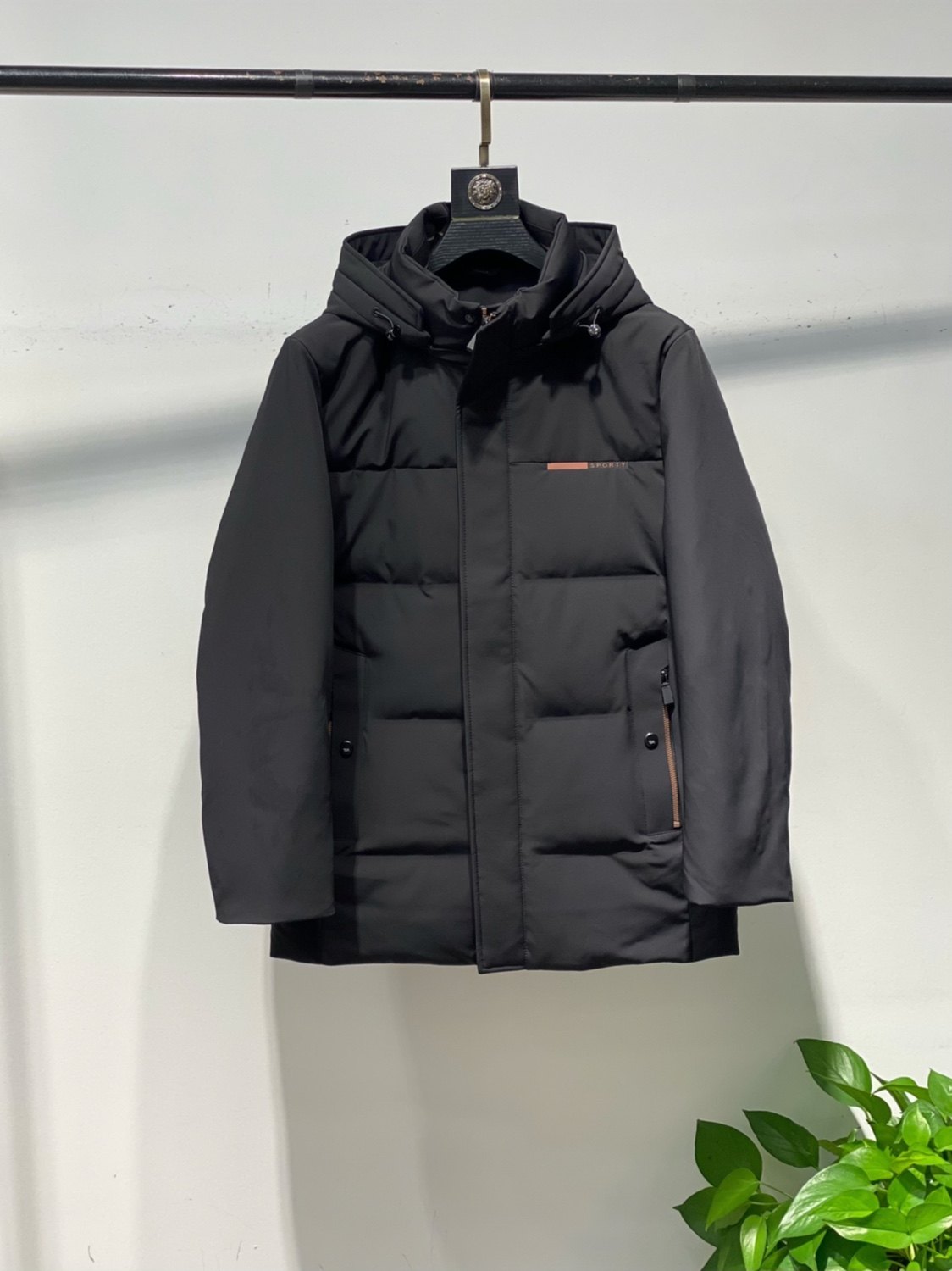 男士中长款羽绒服2024秋冬季新款白鸭绒保暖外套男棉服中年爸爸装