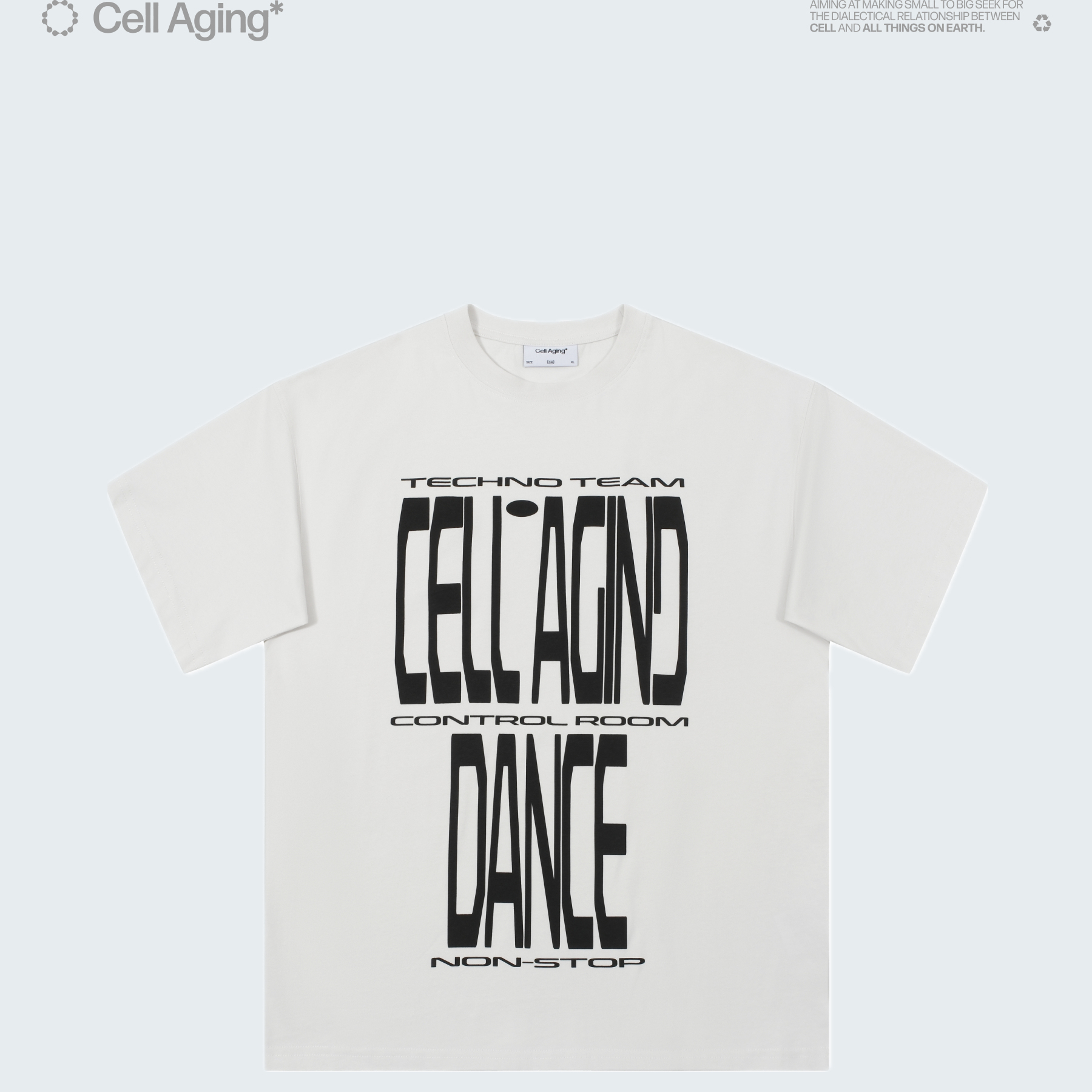 CELLAGING音乐主题印花短袖T恤