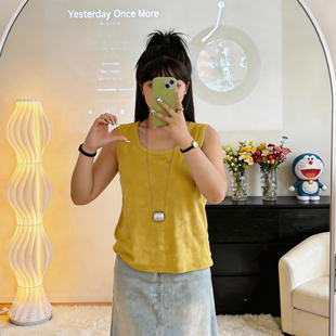 200斤大码女装简约时尚百搭内搭2026春款新品纯色套头背心女上衣