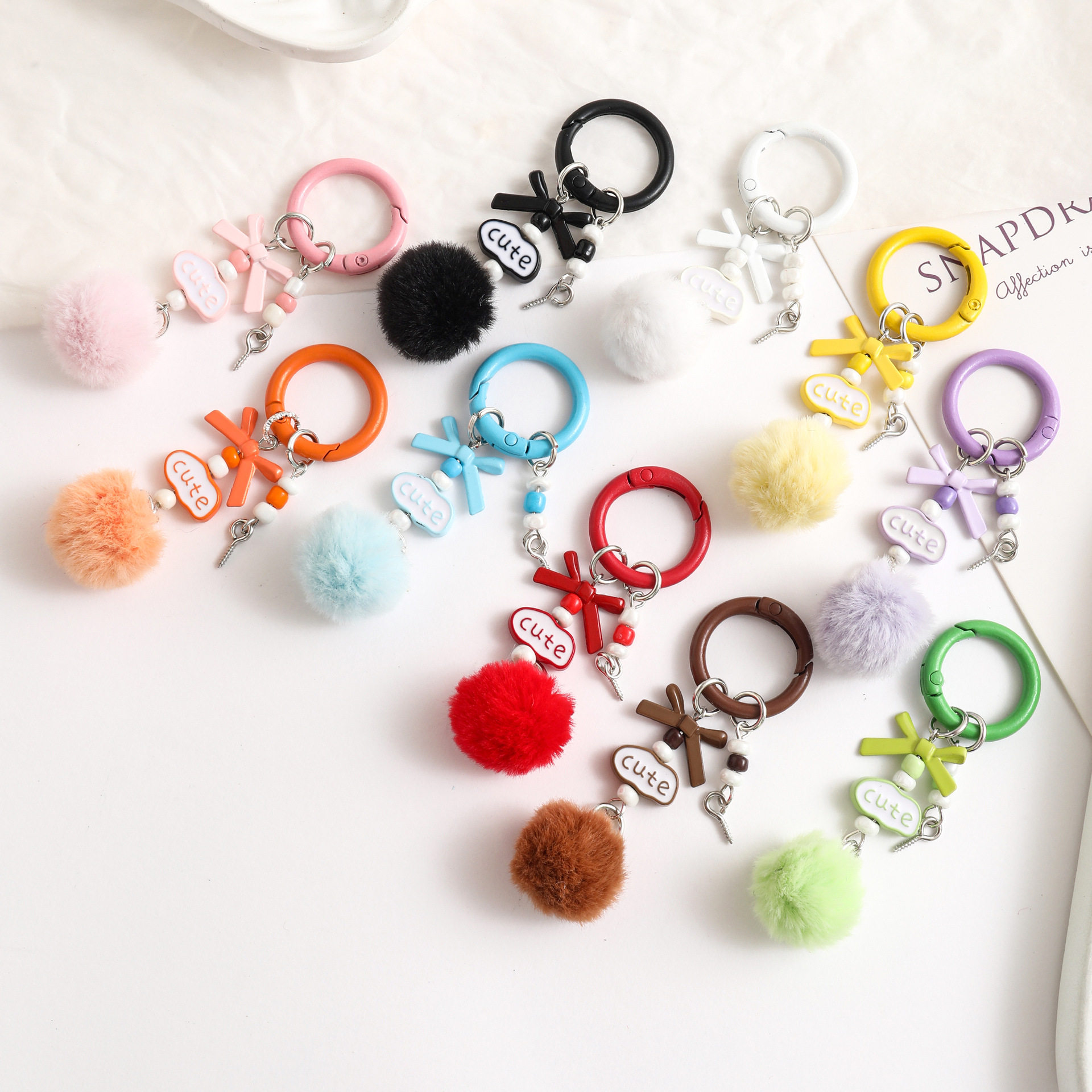 新款彩色毛球手工配件钥匙扣材料diy字母萌粒挂件串珠包包挂饰,饰品/流行首饰/时尚饰品新,其他DIY饰品配件,淘宝优惠券,粉丝福利购,淘宝优惠卷