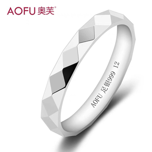 免费刻字999纯银戒指女款闭口菱形格轻奢高级感小众设计复古素圈