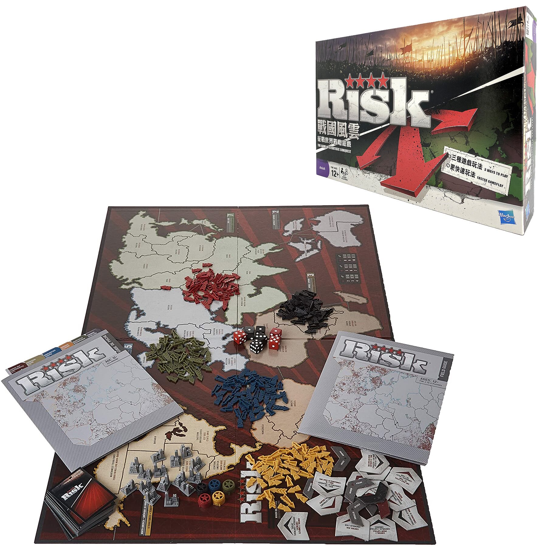 hasbro孩之宝risk战国风云征战世界战略游戏多种玩法成人休闲桌游