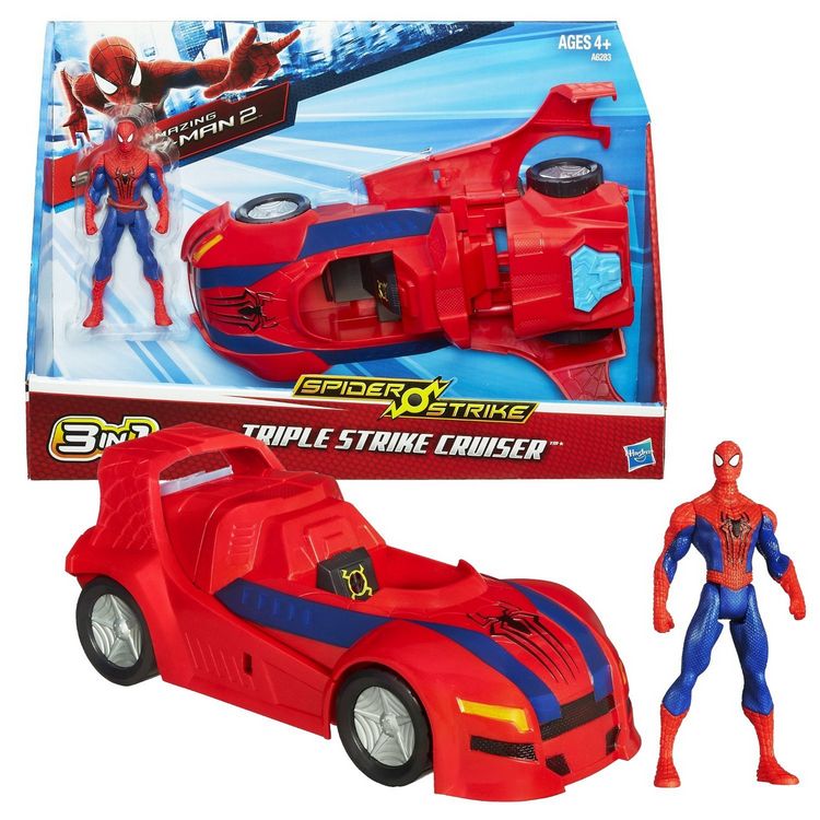 spider strike triple cruiser蜘蛛侠滑翔机3合1分离合体战车载具