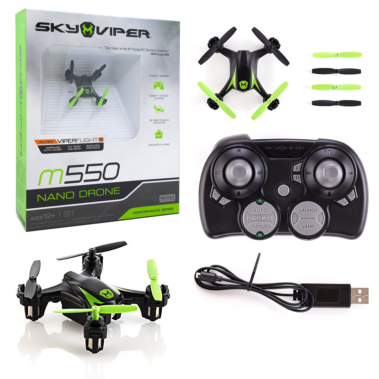 sky viper nano drone迷你特技翻遥控飞机m550掌上小型四轴飞行器