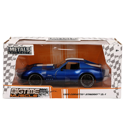 1969 Chevy Corvette Stingray ZL1雪佛兰肌肉跑车合金车模型1:24