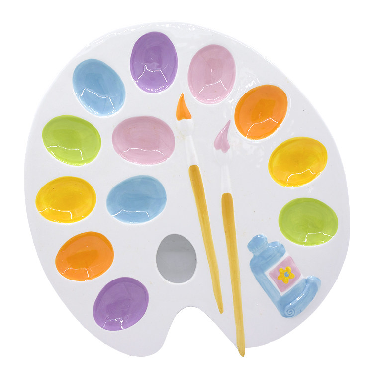 gaster parade陶瓷画家的调色板蛋盘painters palette egg plate