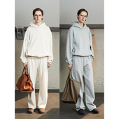 Studios经典 极简时髦舒适磨毛木棉运动连帽卫衣 香蕉卫裤 MRS 套装