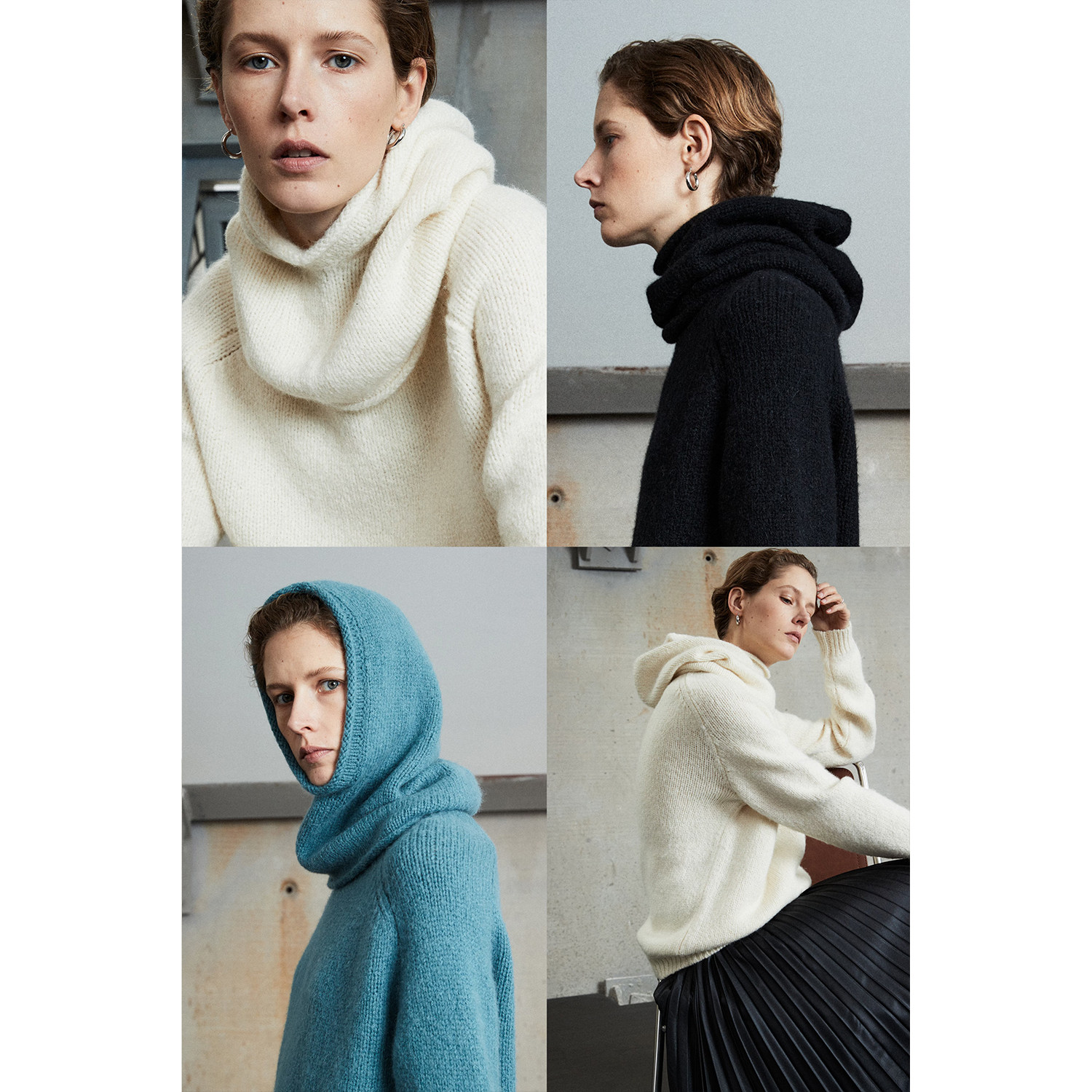 羊驼毛针织衫巴拉克法帽