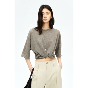 针织衫 上衣 短袖 「原链接购买新增色」亚麻棉ROW风極简宽松版