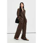 Studios DRY SILK干丝真丝系列翻领复古西装 MRS 外套窄腰阔腿西裤