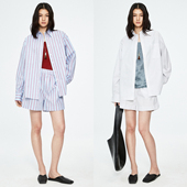 套装 MRS 2埃及棉色织条纹防晒衬衫 短裤 Studios 胶囊系列进口100