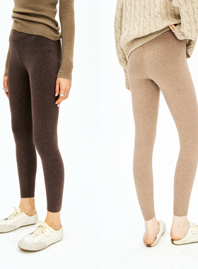 MRS Studios 秋冬搭配神器 棉质加绒保暖松紧腰舒适立体打底裤