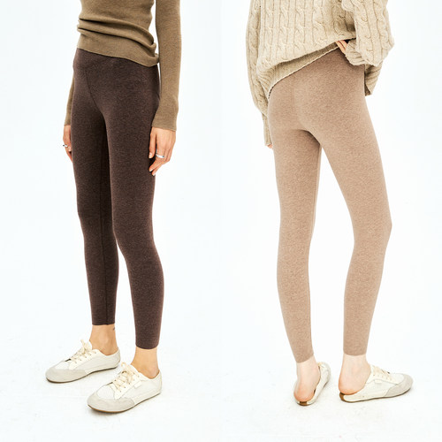 MRS Studios 秋冬搭配神器 棉质加绒保暖松紧腰舒适立体打底裤