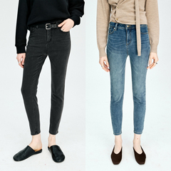 MRS Studios 经典升级口碑高弹舒适显瘦抓绒铅笔裤紧身小脚牛仔裤