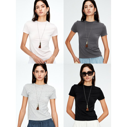 金姐卡戴珊紧身无缝T恤