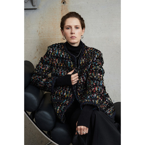 法国進口SCOP瀑布彩虹小香外套