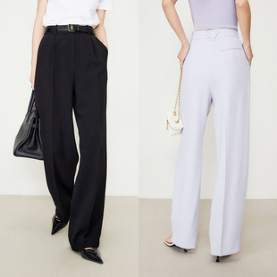 日本重磅三醋酸别致设计后腰三角腰袢及地休闲西裤 MRS Studios