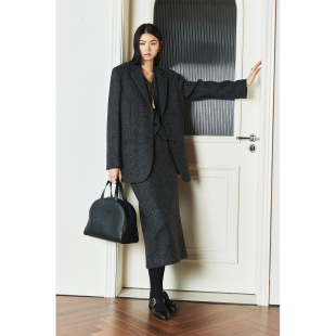 西装 英国MOON多尼戈尔彩点人字纹绅士单排马甲 半裙 Studios MRS