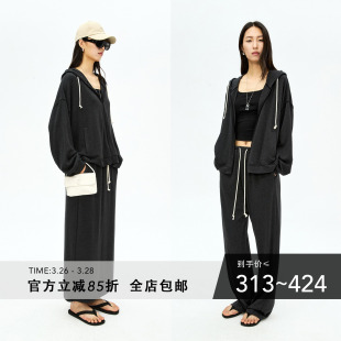 Studios 休闲遛弯套装 针织拉链卫衣开衫 卫裤 抽绳半裙 MRS