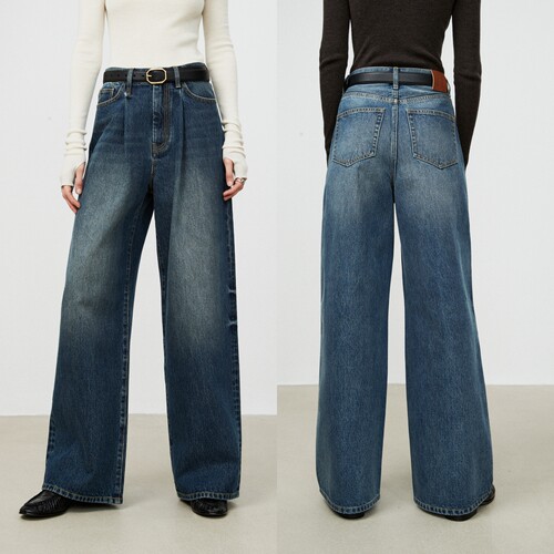土耳其bossa复古褶裥及地牛仔裤