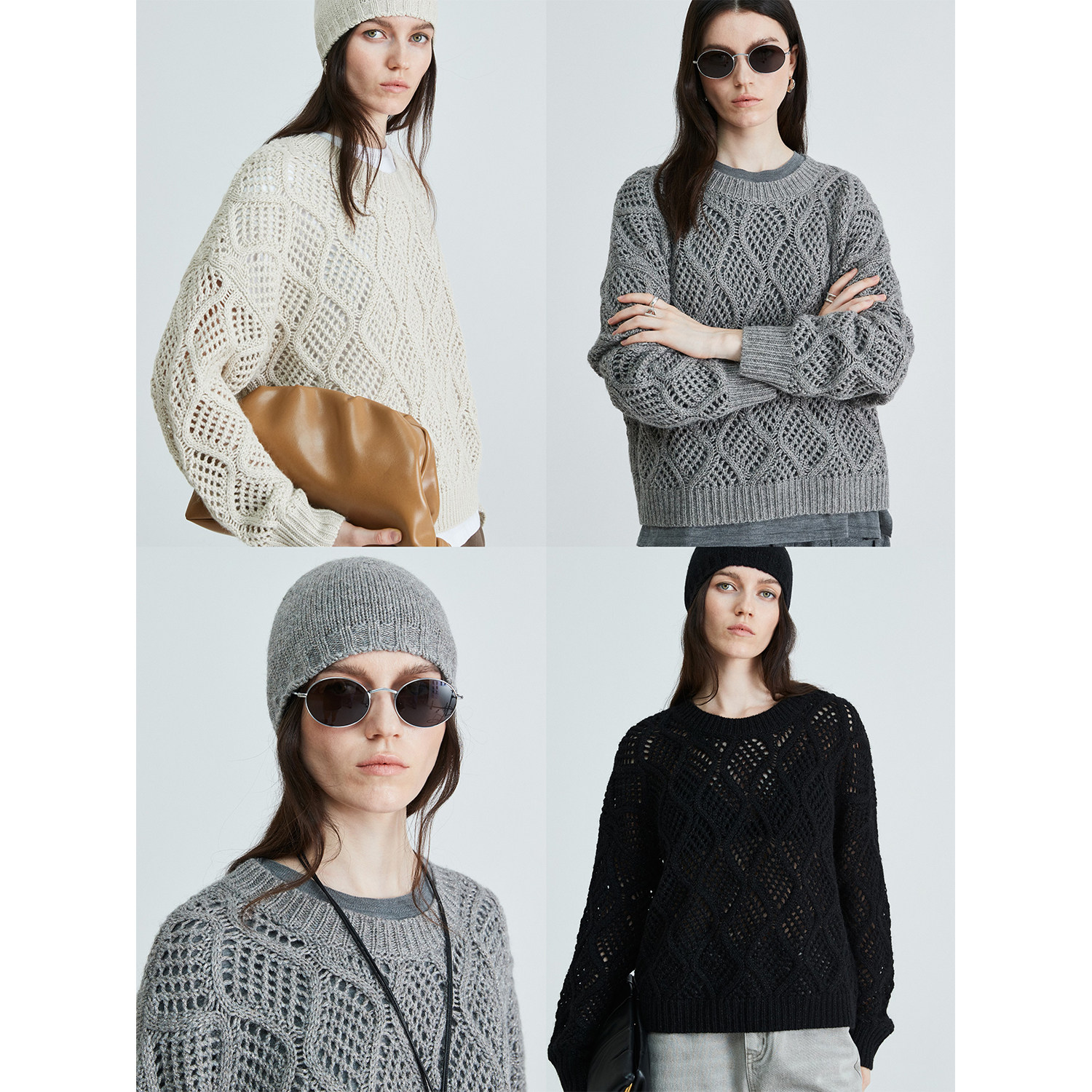 意大利进口BC风镂空针织毛衣