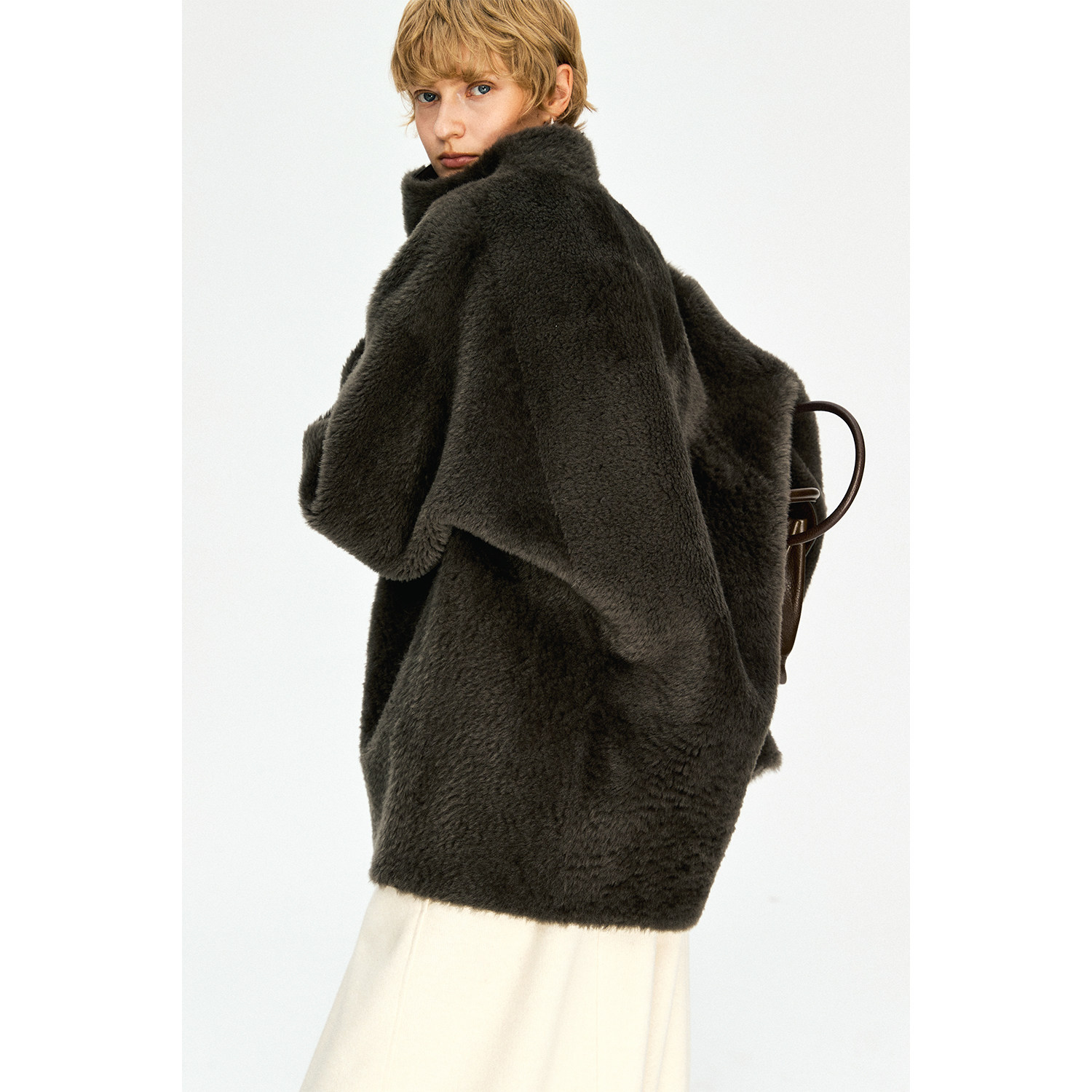 MRS Studios法国进口livarot小美丽奴绵羊皮毛一体两面穿皮草外套