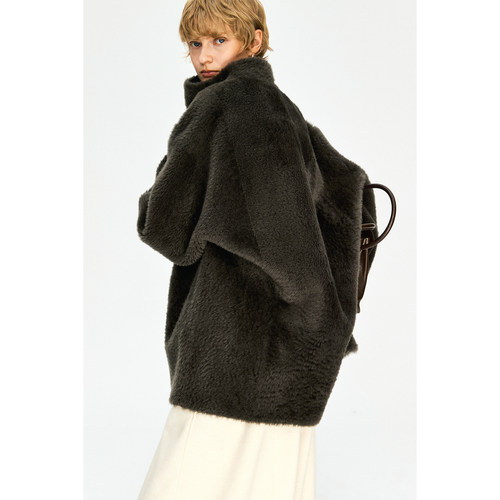 MRS Studios法国进口livarot小美丽奴绵羊皮毛一体两面穿皮草外套