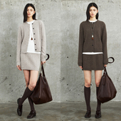 Studios 胶囊系列 经典 MRS 羊绒羊毛MIU风绞花开衫 半裙