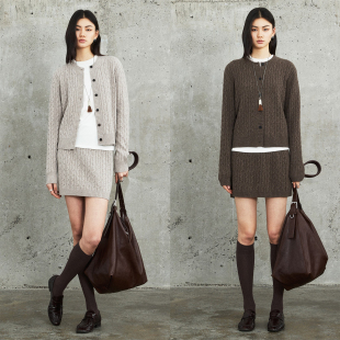 羊绒羊毛MIU风绞花开衫 MRS 经典 胶囊系列 半裙 Studios