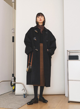 MRS Studios 澳洲美利奴羊毛H型Duffle Coat大口袋牛角扣大衣外套