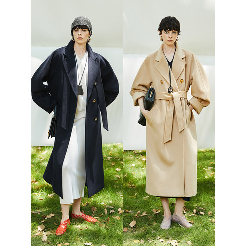 经典双排扣羊绒羊毛101801大衣