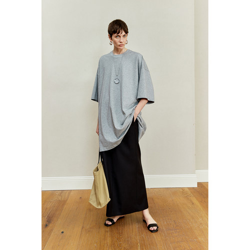 进口匹马棉ROW风廓形大T恤