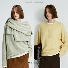 MRS Studios 康宝莱CHAO细婴幼羊驼毛V领/圆领子母马鞍肩套头毛衣