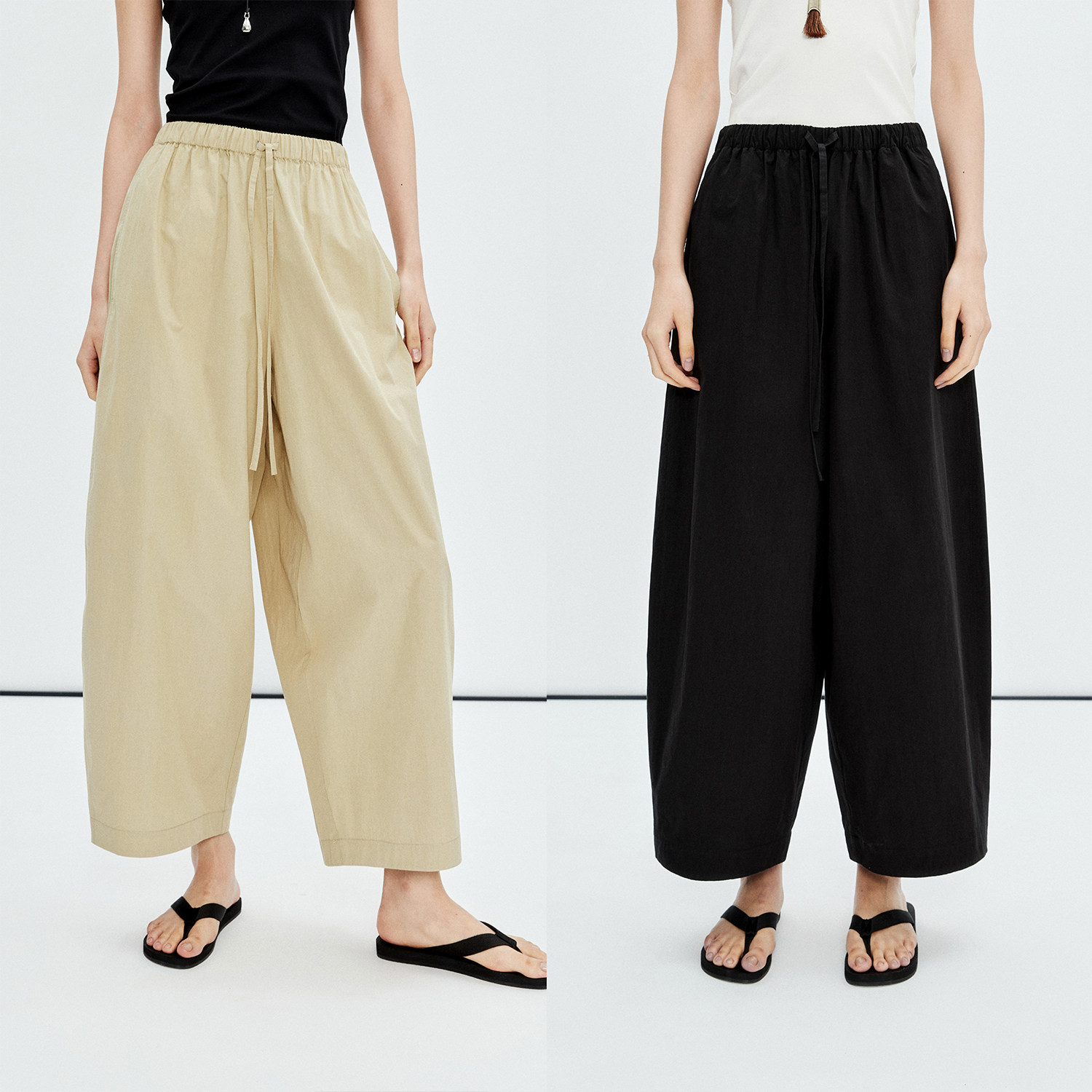 MRS Studios 慵懒夏日 双股匹马棉气球九分散步裤