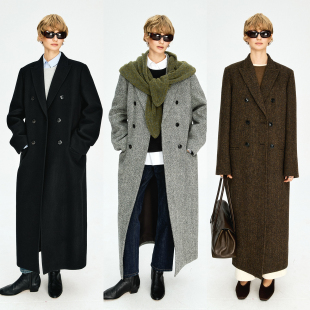 大衣 英国HARRIS羊毛幻彩人字戗驳领麦尔登双排扣西装 MRS Studios