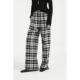 MRS 休闲西裤 Studios 复古时髦黑白格纹廓形松紧腰宽松阔腿及地裤