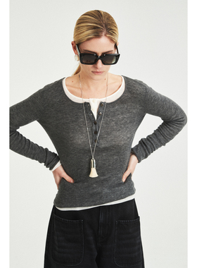 MRS Studios 轻薄时髦叠穿神器大圆领/亨利领水溶羊毛针织打底衫