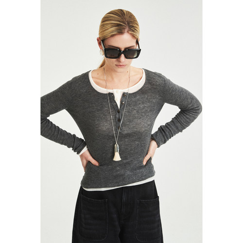 MRS Studios 轻薄时髦叠穿神器大圆领/亨利领水溶羊毛针织打底衫