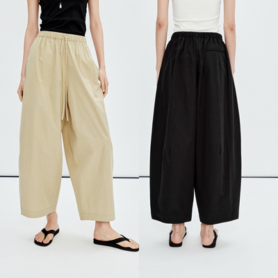 MRS Studios 慵懒夏日 舒适透气双股匹马棉气球九分散步裤