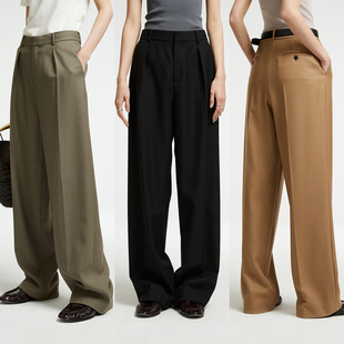 ROW立裁高腰垂挺显瘦休闲直筒及地西裤 精纺羊毛经典 Studios MRS