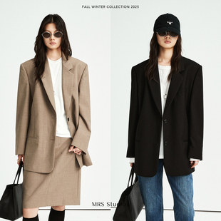 ROW风平驳领西装 意大利Marzotto精纺羊毛经典 外套 Studios MRS