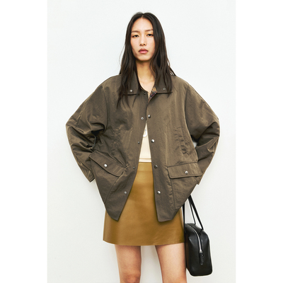 MRS Studios 马吉拉风格两面穿 格纹工装口袋夹克外套