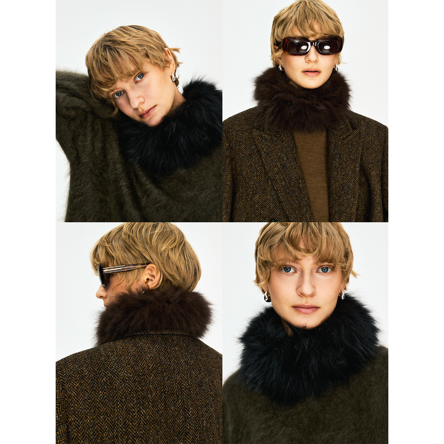 MRS Studios 氛围感单品 芬兰进口狐狸毛弹力编织皮草围脖