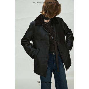 MRS 法国进口Livarot小美丽奴羊皮面翻领皮毛一体皮草 Studios