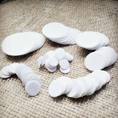 黑白1mm厚1.0 10cm不织布圆片无纺布垫片DIY辅料饰品配件发饰底托