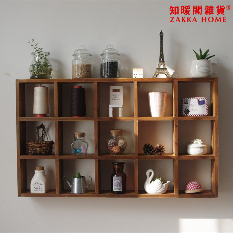 zakka雜貨吊櫃挂櫃牆櫃壁櫃木櫃 複古做舊裝飾櫃  客廳實木花架在類目 家居飾品, 裝飾架/裝飾擱板中 - 來自Buy2taobao.com提供專業的淘寶代購服務