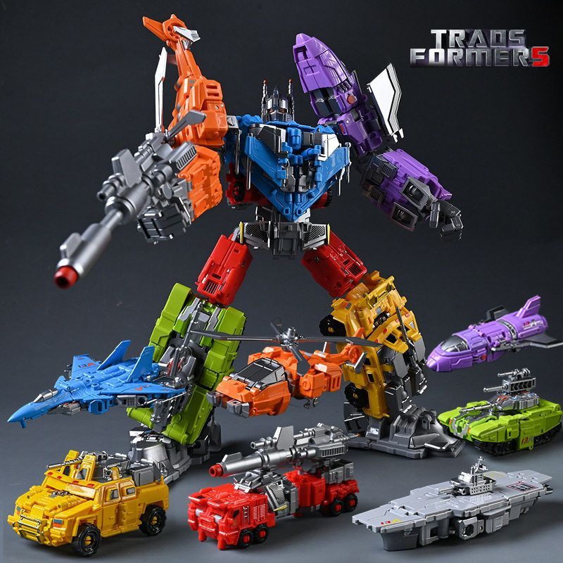 粤星混天豹合金工程七合体益智