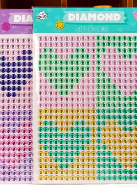 出口唯美亚克力钻贴宝石3d立体贴纸sticker手工DIY手机壳装饰贴画