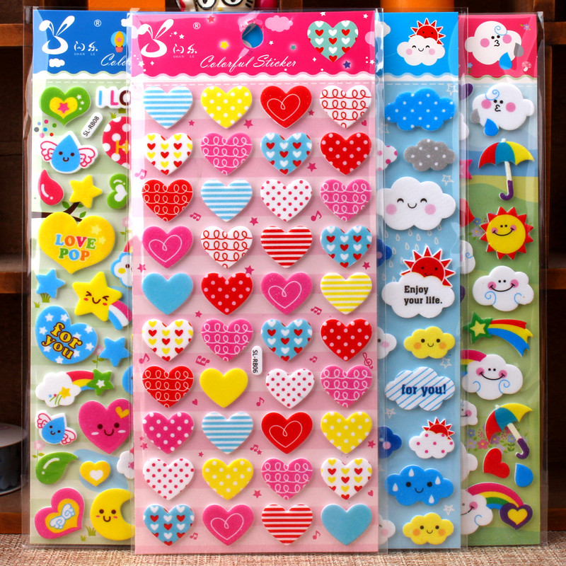 DIY包邮儿童成长册立棒棒糖贴纸